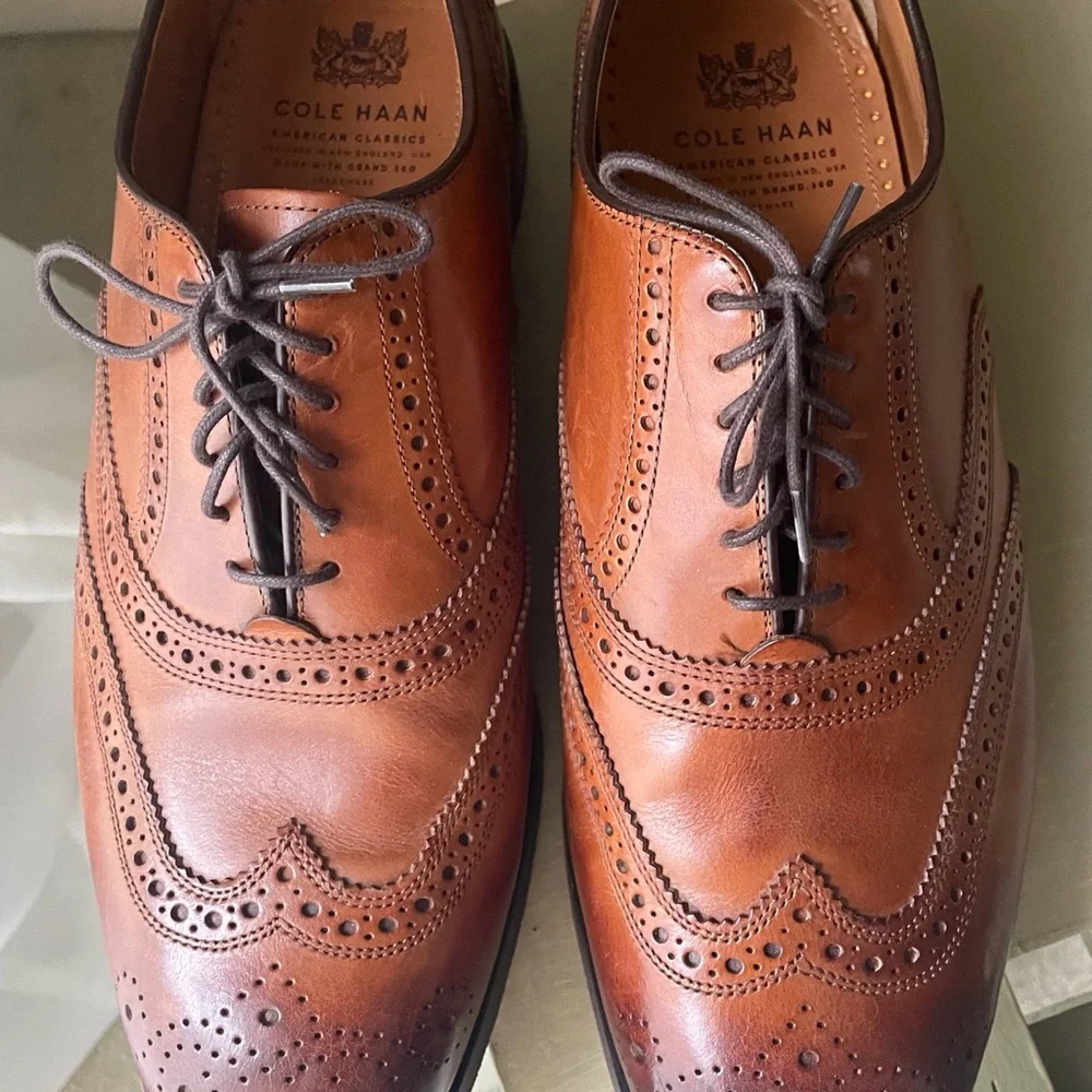 Cole Haan Brown Wingtip Oxford Shoes Size 12EEE